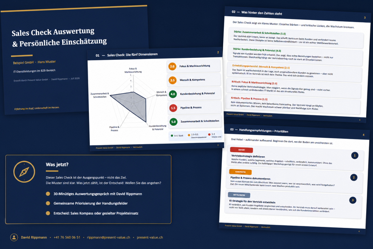 Beispiel einer Sales Check Auswertung